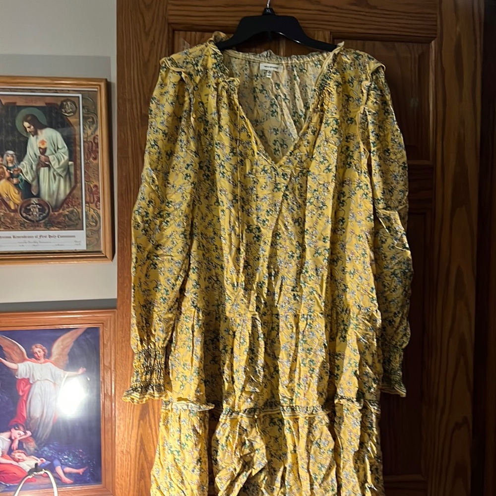 Yellow floral dress